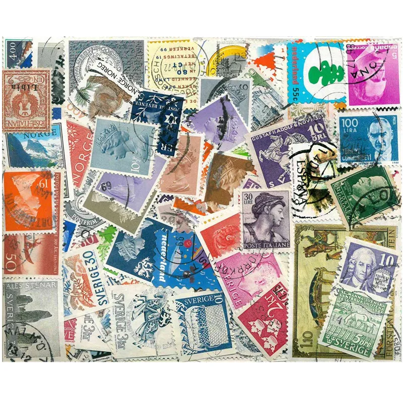 100 Pcs / lot Postage Stamps Good Condition Used With Post Mark From All The World Wide For Collecting Gift