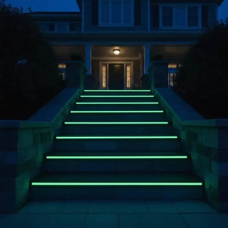 NEW Anti Slip Safety Grip Tape Green Glowing In The Dark High Traction Grit Stairs Tape Hazard Caution Warning Tape For Steps