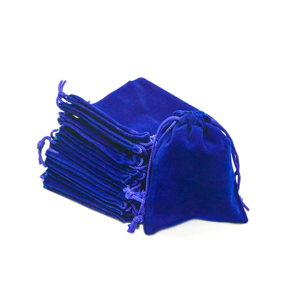 Set of 10Pcs Durable Velvet Carry Bag 8*10cm Pouches Drawstring for Dice Jewelry Gift Packaging