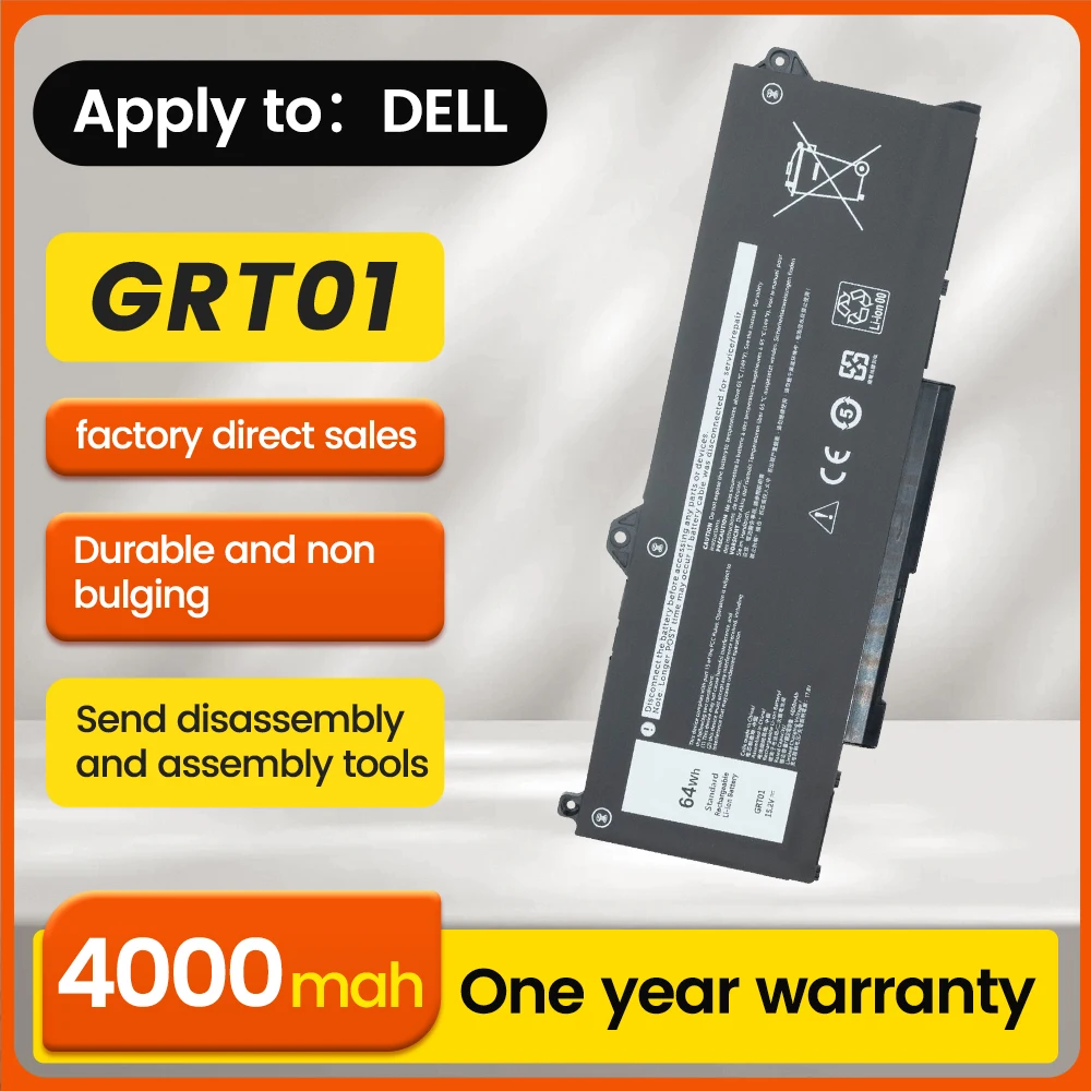 

GRT01 64Wh Laptop Battery Compatible for Dell Latitude 5421/5431/5521 Precision 3581/3591 Mobile Work