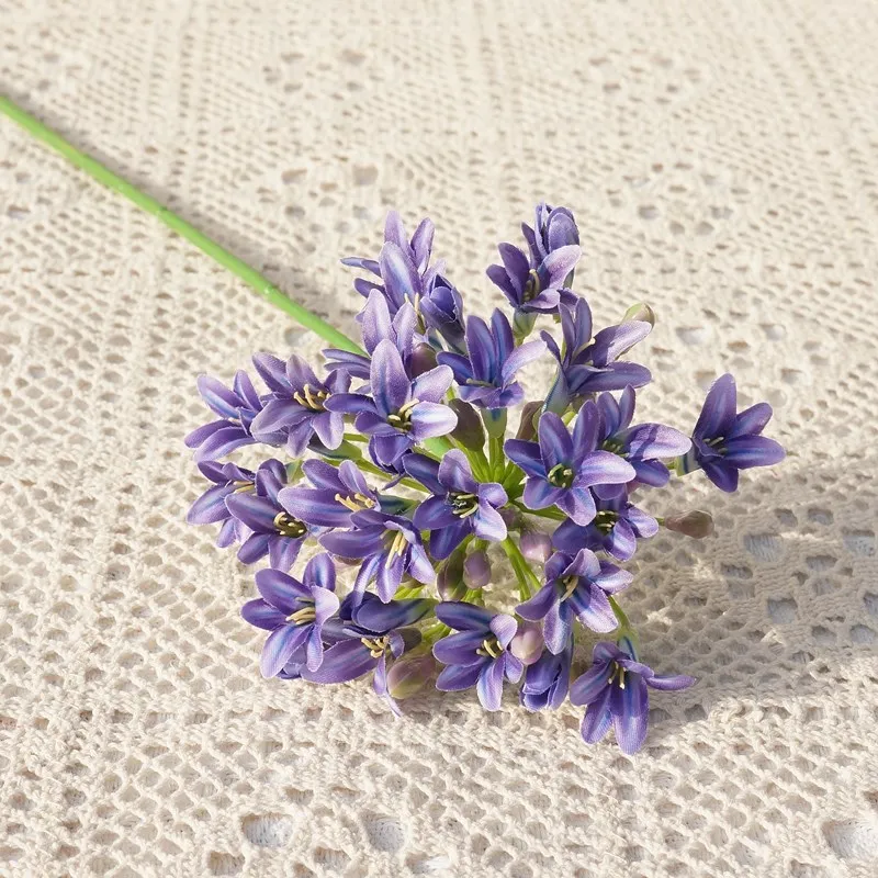 豪華なアフリカの人工アガパンサスの枝,シルクの花,ホテルの装飾,家とテーブルの装飾,写真アクセサリー