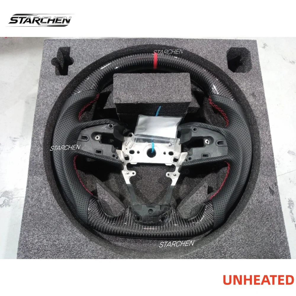 3k Real Carbon Fiber Steering Wheel for Honda Civic 2016-2021 10th Gen FK1 US Stock (Non-heated)
