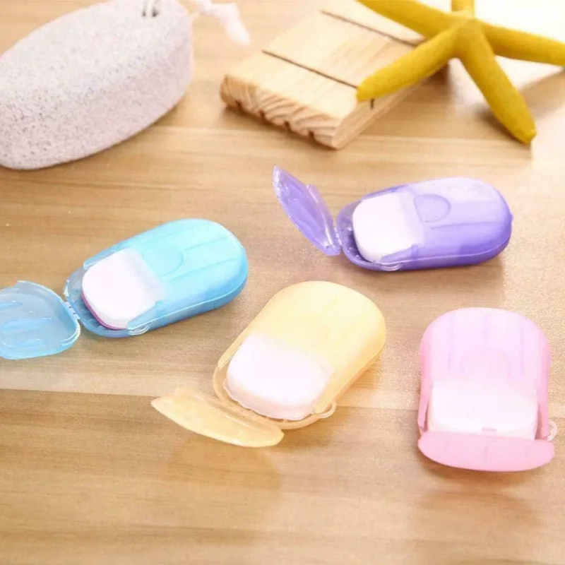 5 Boxes Soap Tablet Soap Tablet Soap Tablet Soap Paper Sheet Portable Hand Washing Small Mini Disposable Outdoor Travel Box