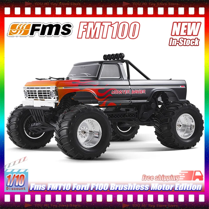 

In Stock Fms 1:10 Ford F100 Brushless Motor Edition Rc Remote Control Model Car Rear-Wheel Drive Outdoor Off-Road Drift Toy Gift