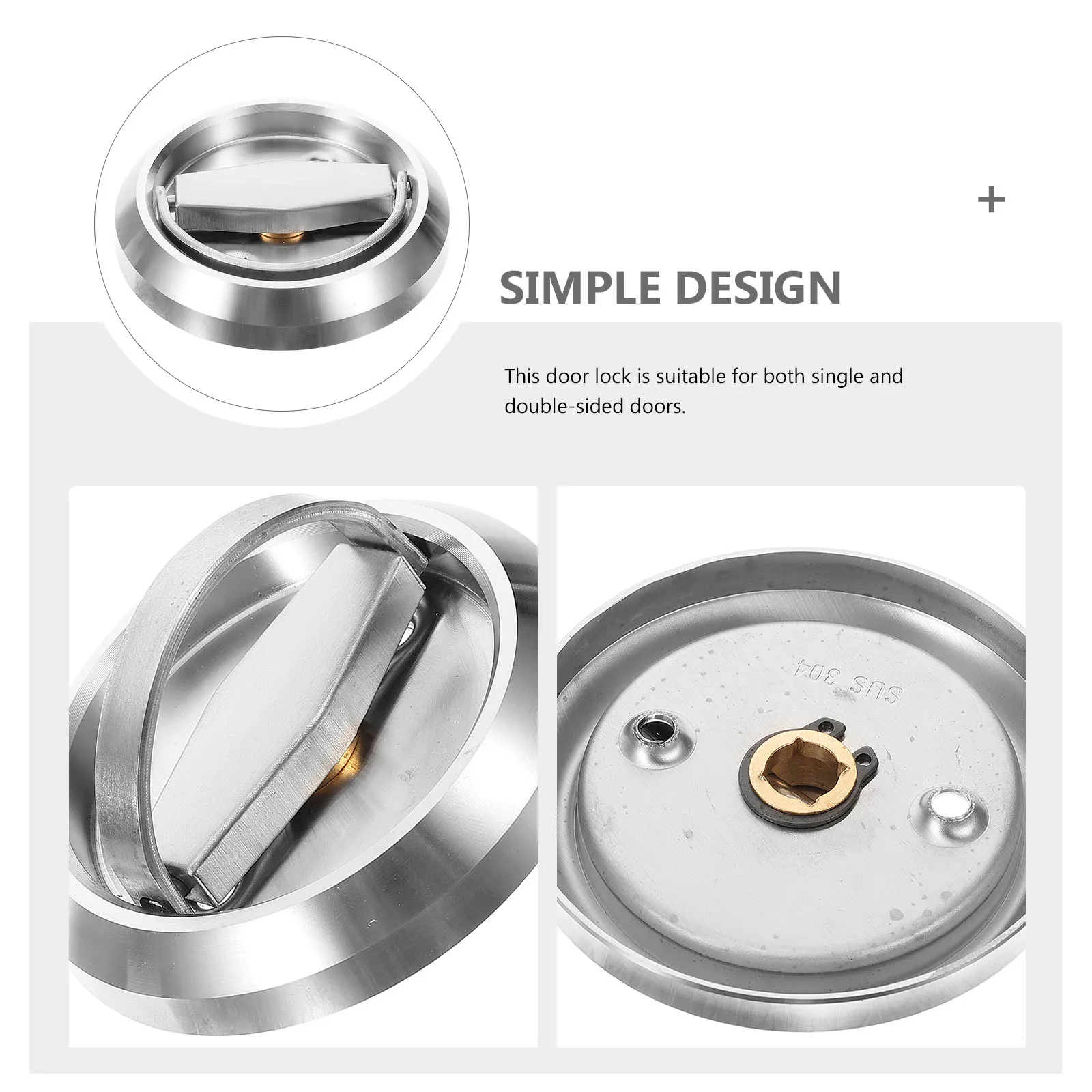 

1 Set Stainless Steel Hidden Handle Privacy Latch For Durable Metal Replacement Household Pocket Hardware Invisible Privacy