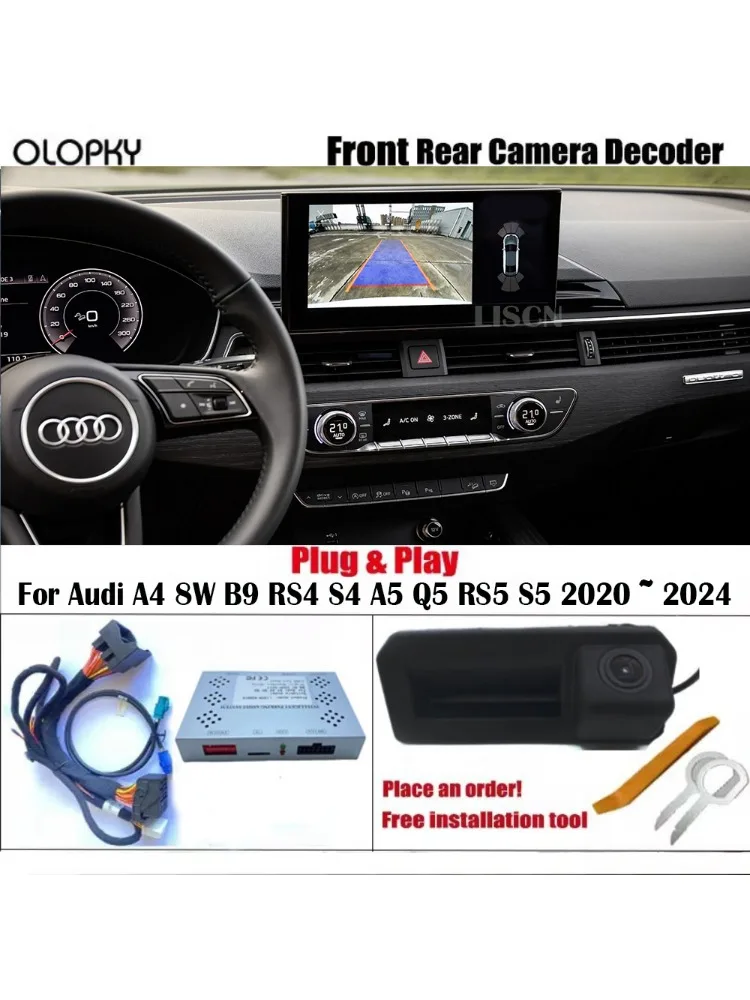 Voor Audi A4 RS4 S4 8W B9 A5 Q5 RS5 S5 2020 ~ 2024 OEM Scherm Plug en Play Installeren HD Nachtzicht Voor Achteruitrijcamera Reverse Camera - afbeelding 2