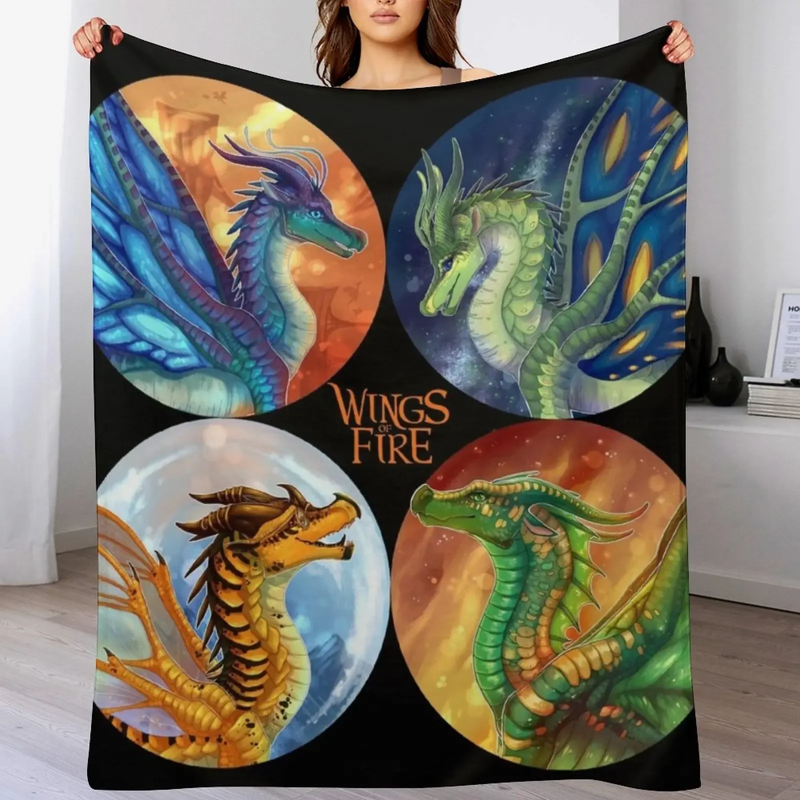 Wings of Fire - Heroes of the Lost Continent Throw Blanket Men's Soft Warm Throw Blanket for Couch