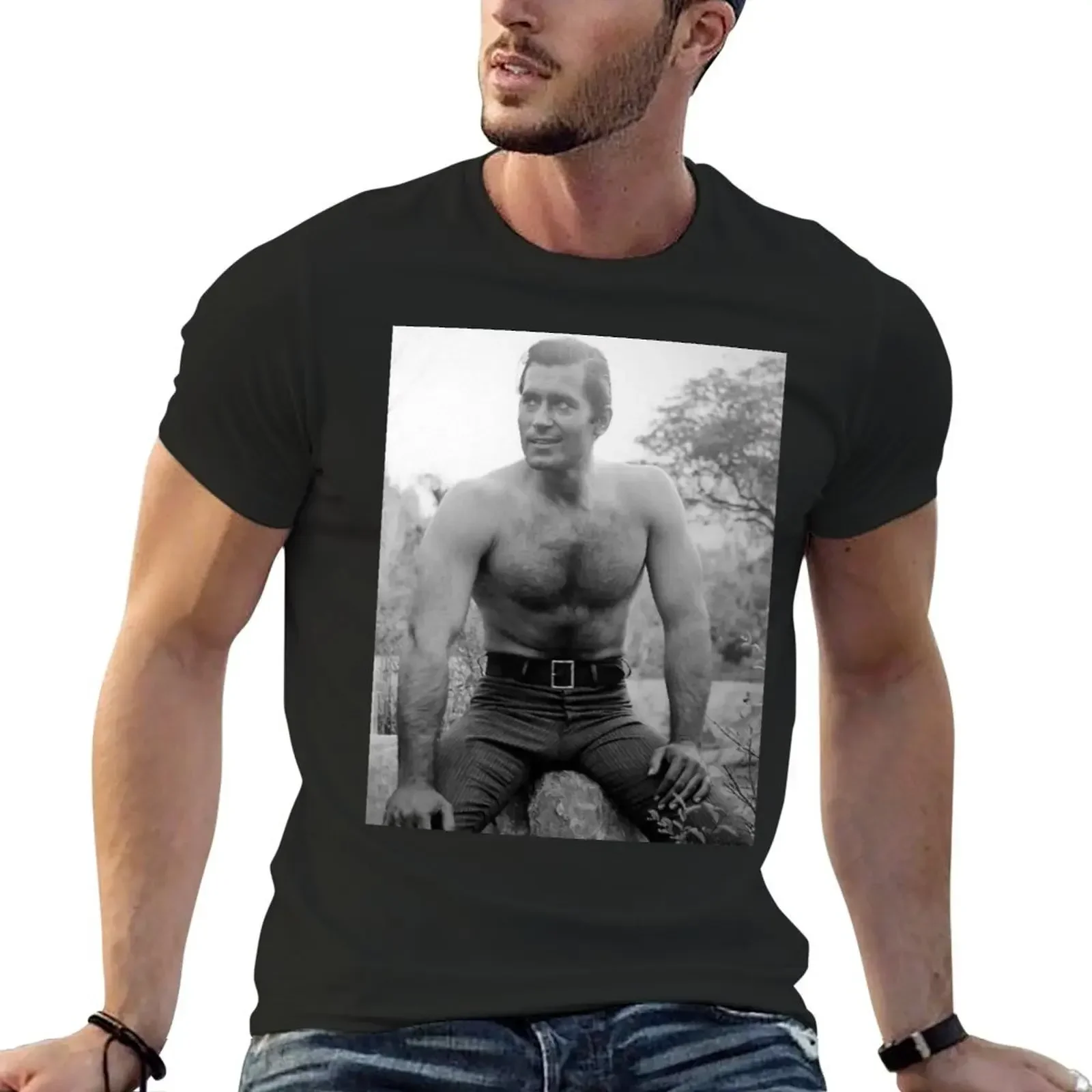 clint walker sexy T-Shirt summer clothes summer tops fruit of the loom mens t shirts