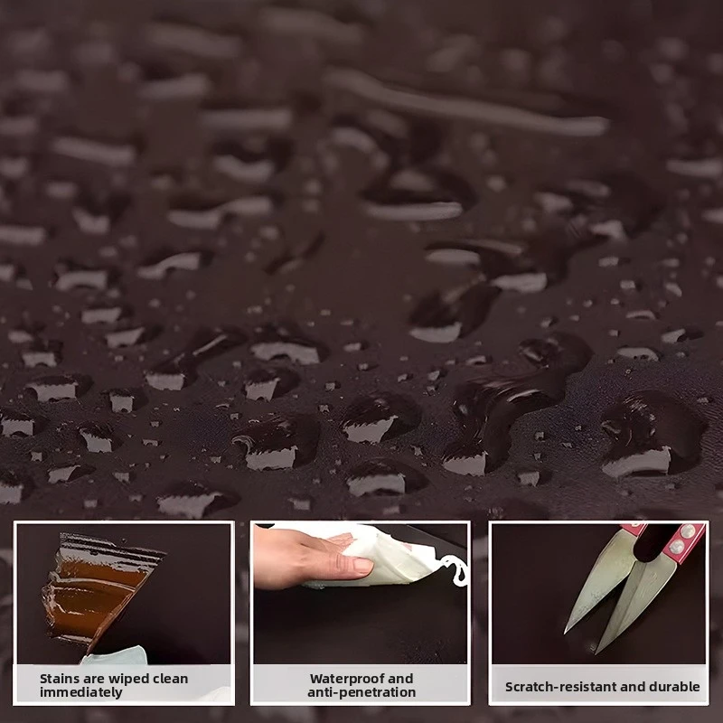 Waterproof PU Leather Chair Cover, Stretch Dining Chair Slipcover, Waterproof Seat Cover, Anti-Scratch Washable Furniture Protec