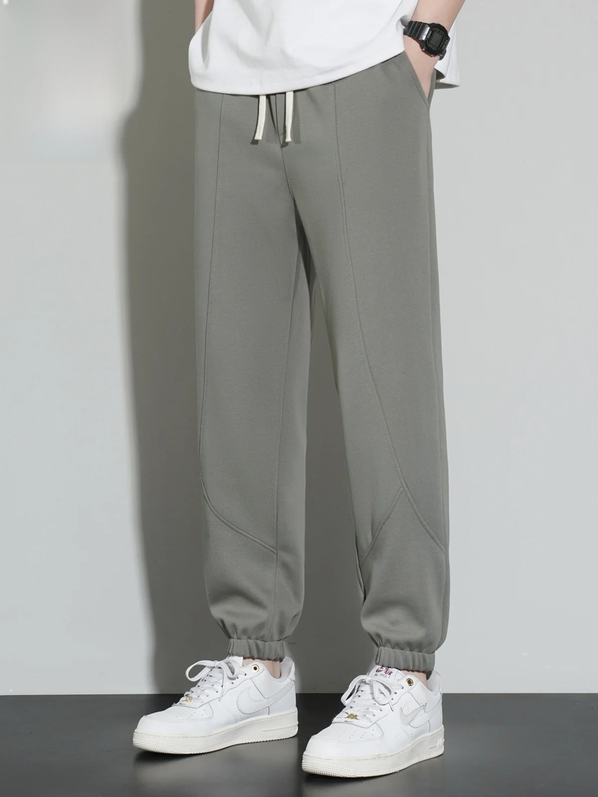 

Men's Casual Pants Spring 2026 Trendy Loose Cuffed Sports Long Trousers Youthful Vitali Sle Cotton Polyester Blend