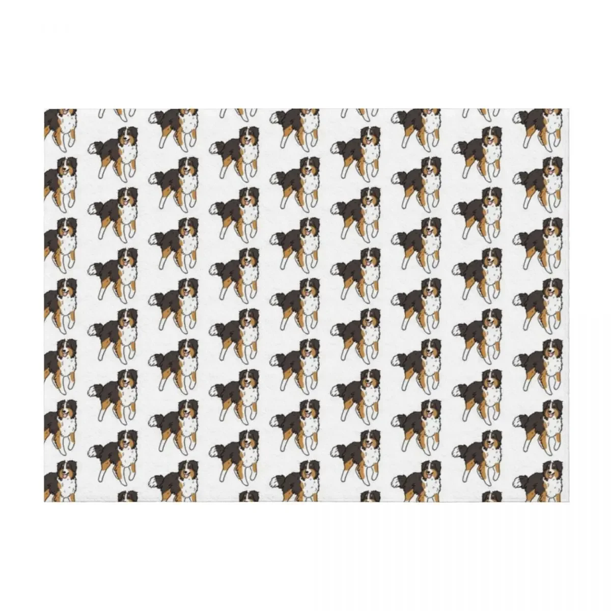 

Australian shepherd face cute illustration - black tricolor australian shepherd Throw Blanket Kid'S Blankets