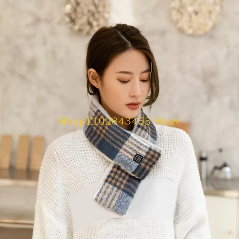 49MC USB شحن وشاح للنساء 3 مستوى قابل للتعديل التدفئة الحرارية وشاح الرقبة الأوشحة ساخنة للتزلج في الهواء الطلق الطقس البارد