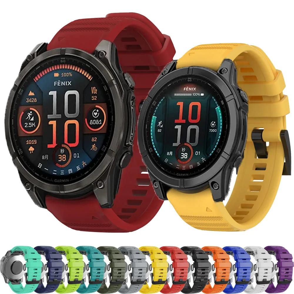 Fenix 8 E 47/51mm QuickFit Bracelet For Garmin Fenix7 7X Enduro 3 2 6 6X Epix Pro 5X 5 Plus Watch Band Silicone 22/26mm Strap