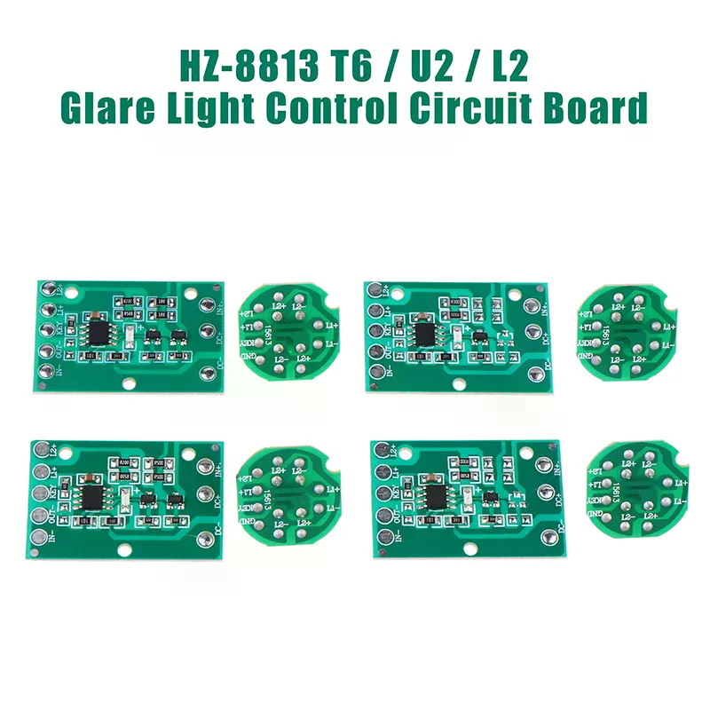 HZ-8813 T6/U2/L2 Glare Light Control Circuit Board Flashlight Driver Board 3 Function 5 Function Gear Electric Plate
