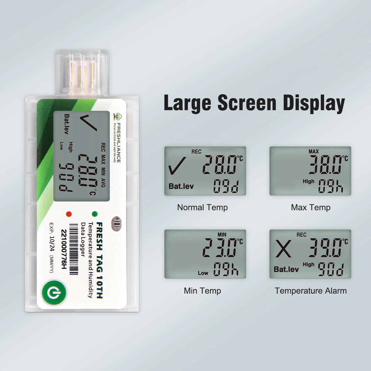 3PCS Cold Chain Transport Usb Temperature And Humidity Data Logger For Vaccine Carrier Cold Chain Box