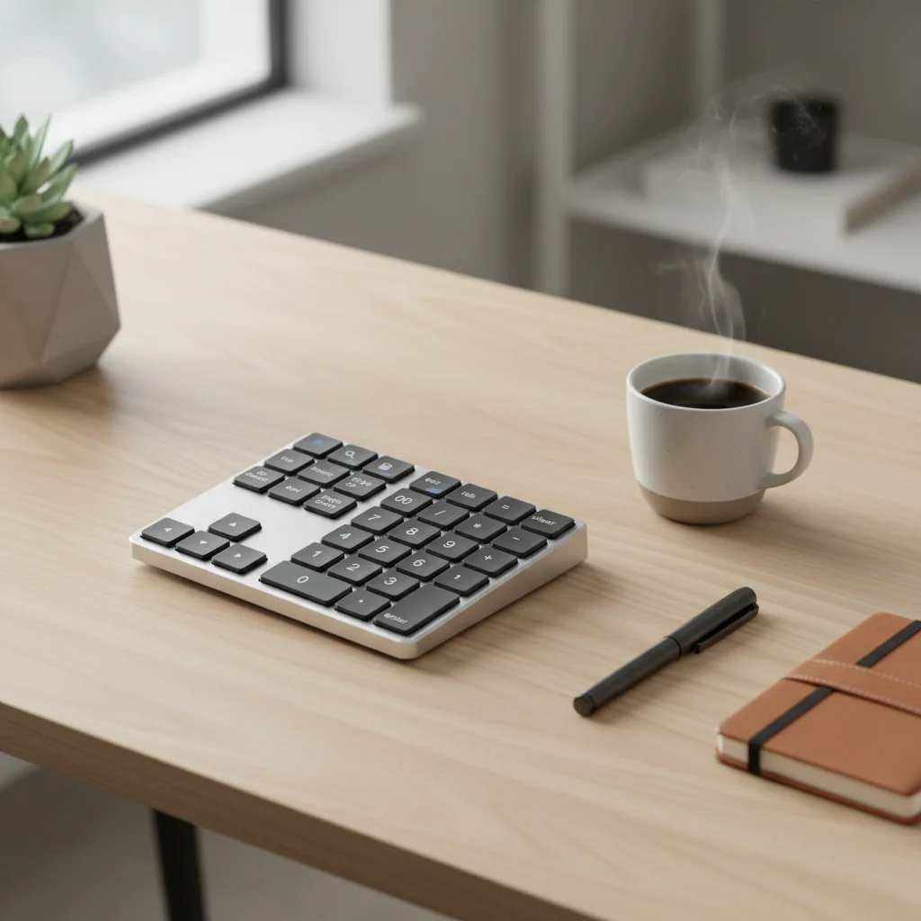 

2.4G and Bluetooth Wireless Keyboard 35 Keys Rechargeable Mini Digital Keypad Mute Ergonomic Wireless Numeric Keypad Accounting