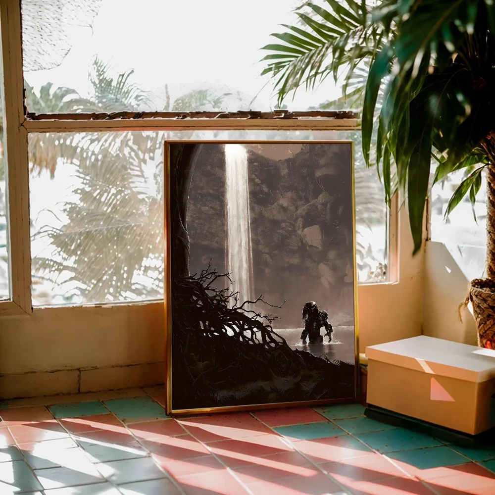 ملصق ورقة عمل المفترس ، ملصق ورقي مقاوم للماء ، لوحة جدارية فنية جمالية ، بار المقهى