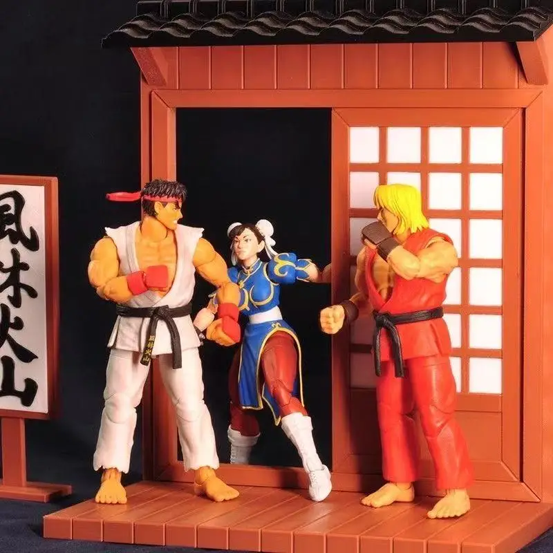 

Wikeetoys Display Base 1/12 Scale Japan Style Wooden House Front Gate With Sliding Doors for 6 Inch Action Figures