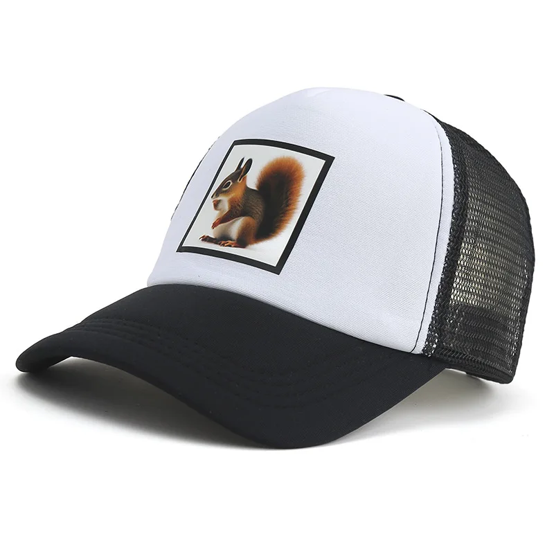 Baseball Cap Squirrel Peaked Cap Simple Casual Men Women Spring Summer Tourism Beach Cycling Breathable Sun Protection Hat