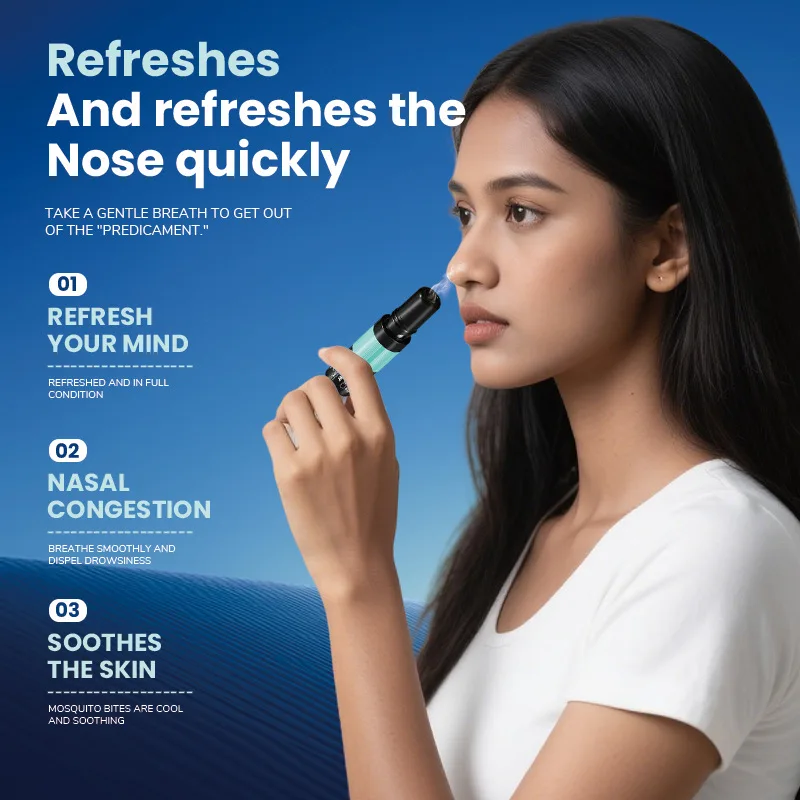 

Nasal Inhaler Stick Refreshing Menthol Balm Instantly Revitalize Clear Nasal Passages