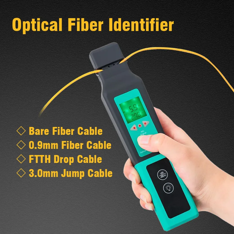 

800-1700nm Optical Fiber Identifier Optic Fibre Inspection Device for Bare Fiber Cable 0.9mm Cable FTTH Drop 3.0mm Jump Cable