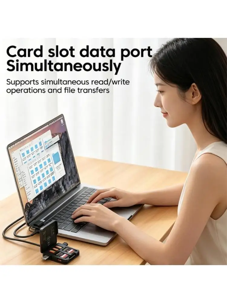 Y1UB 5 in 1 USB Type C Card Reader Adapter for PC Laptop Accessories TF Card Read