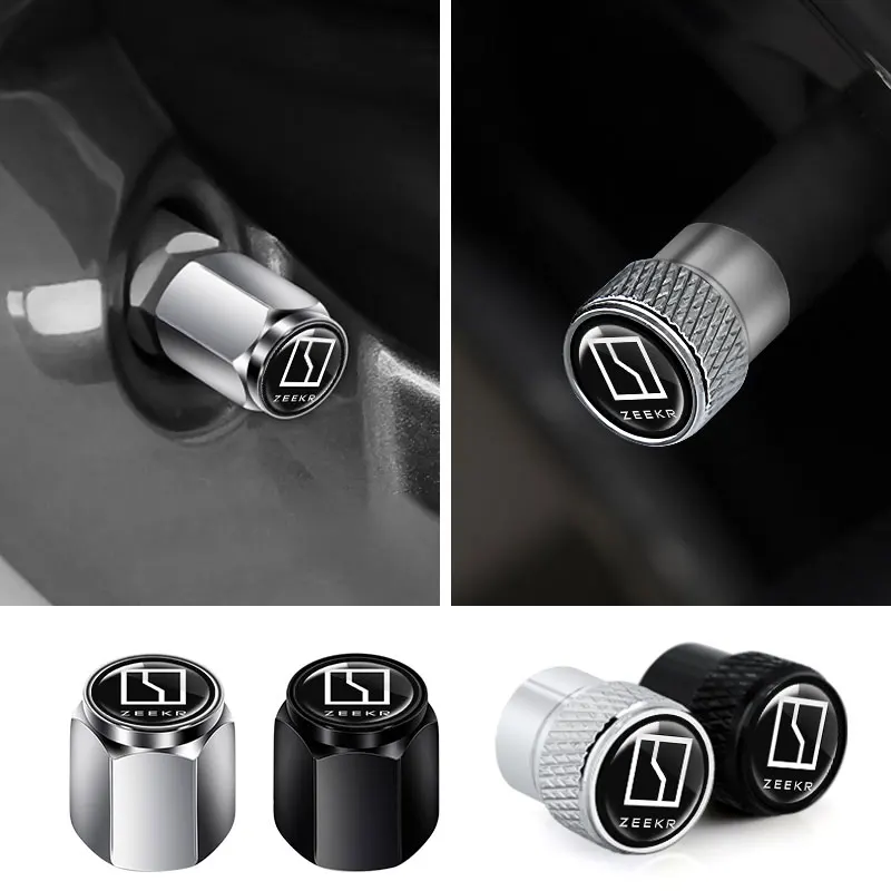 ل ZEEKR X 001 009 007 7X 2022 2023 2025 4 قطعة عجلة السيارة الإطارات صمام قبعات الإطارات الجذعية يغطي سبيكة Airdust مقاوم للماء اكسسوارات #1