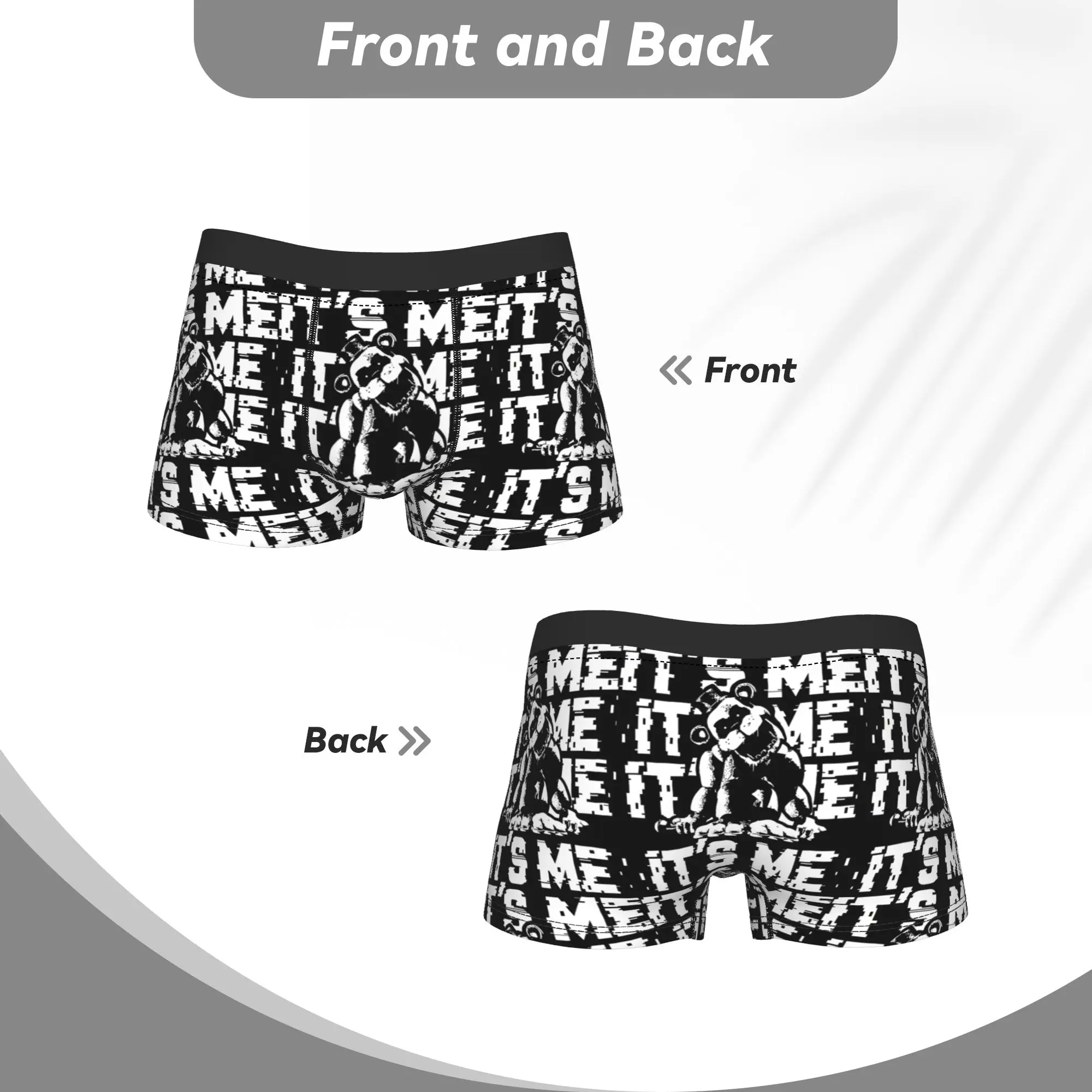 Homens FNAF At Freddys Roupa Interior Longa Humor Boxer Briefs Shorts Calcinhas Masculinas Cuecas Macias