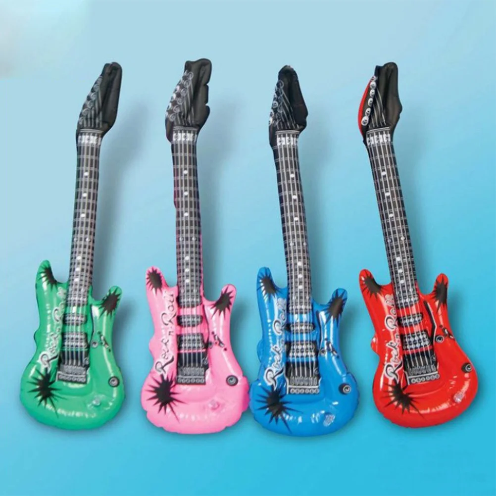 16 PCS Gitarre Instrument Inflatable Piano Novelty Toy Blow Up Guitar Musical Instruments