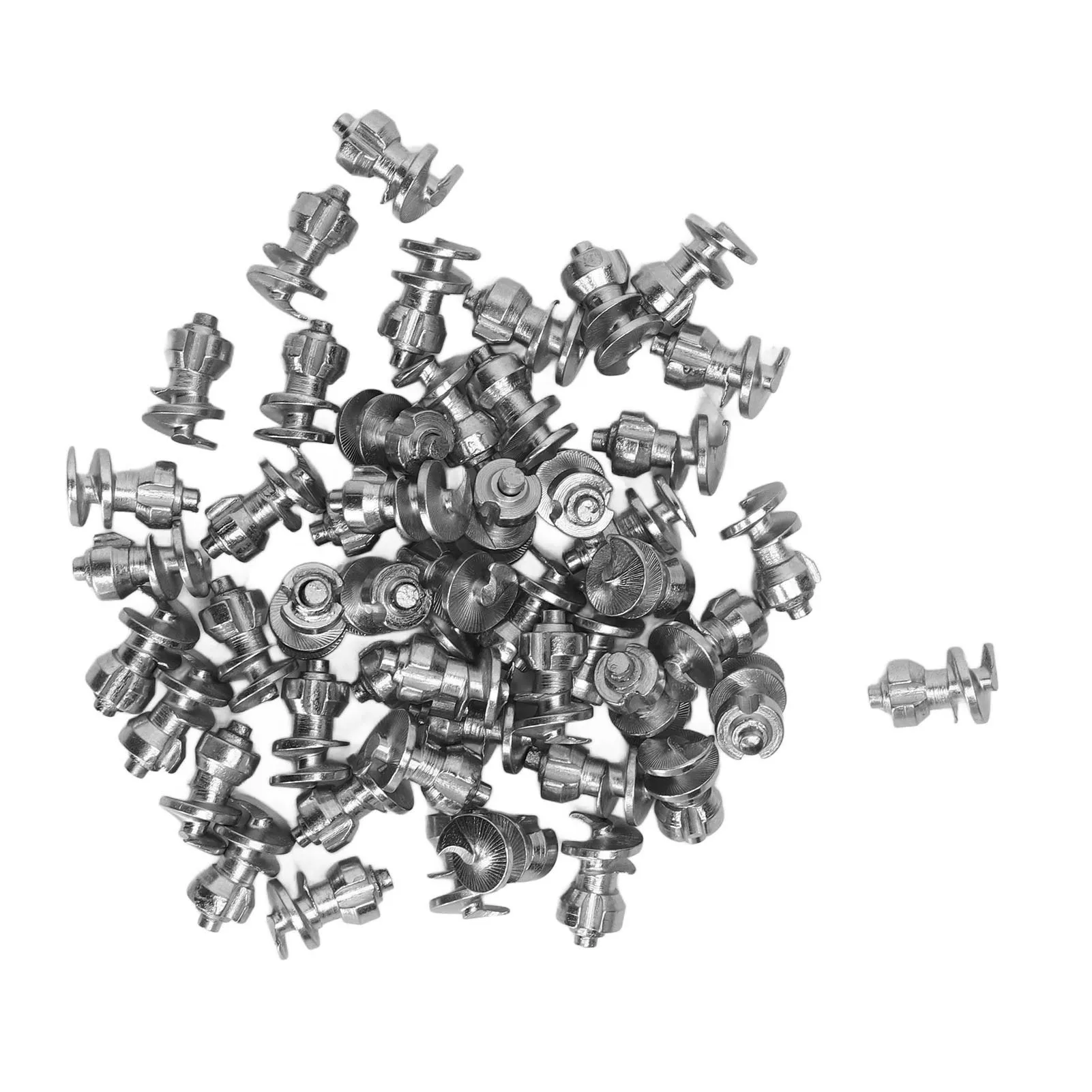 

50 PCS Car Wheel Tyre Studs Increase Stability Tungsten Steel Aluminum Screw Snow Spikes Anti Slip Silver for Off Road Vehicle