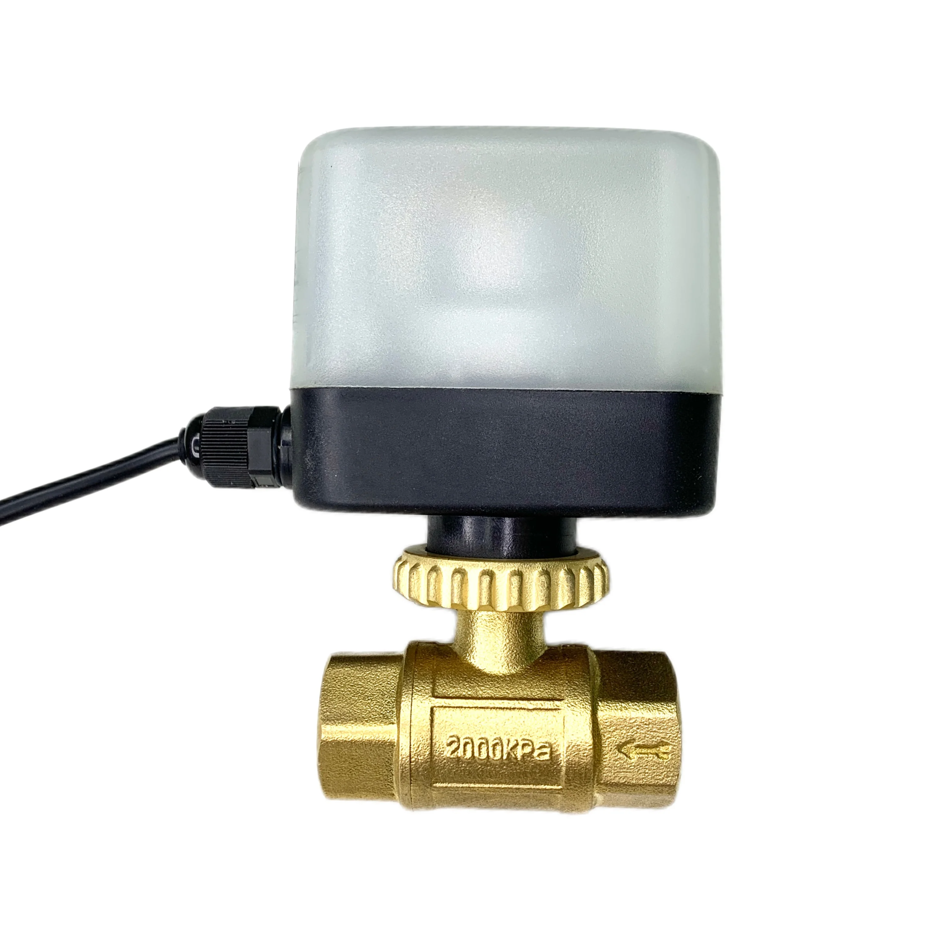 220V WiFi Remote Control Electric Ball Valve Wireless Intelligent Brass Material OEM IP65 Protection Flange Ends Water Media