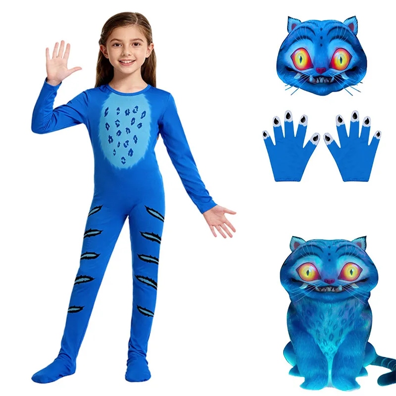 

MINISO K-pops охотники на демонов Amine Derpys Tiger костюмы для косплея для мальчиков и девочек комбинезон с мультяшными животными перчатки комплект масок для детей