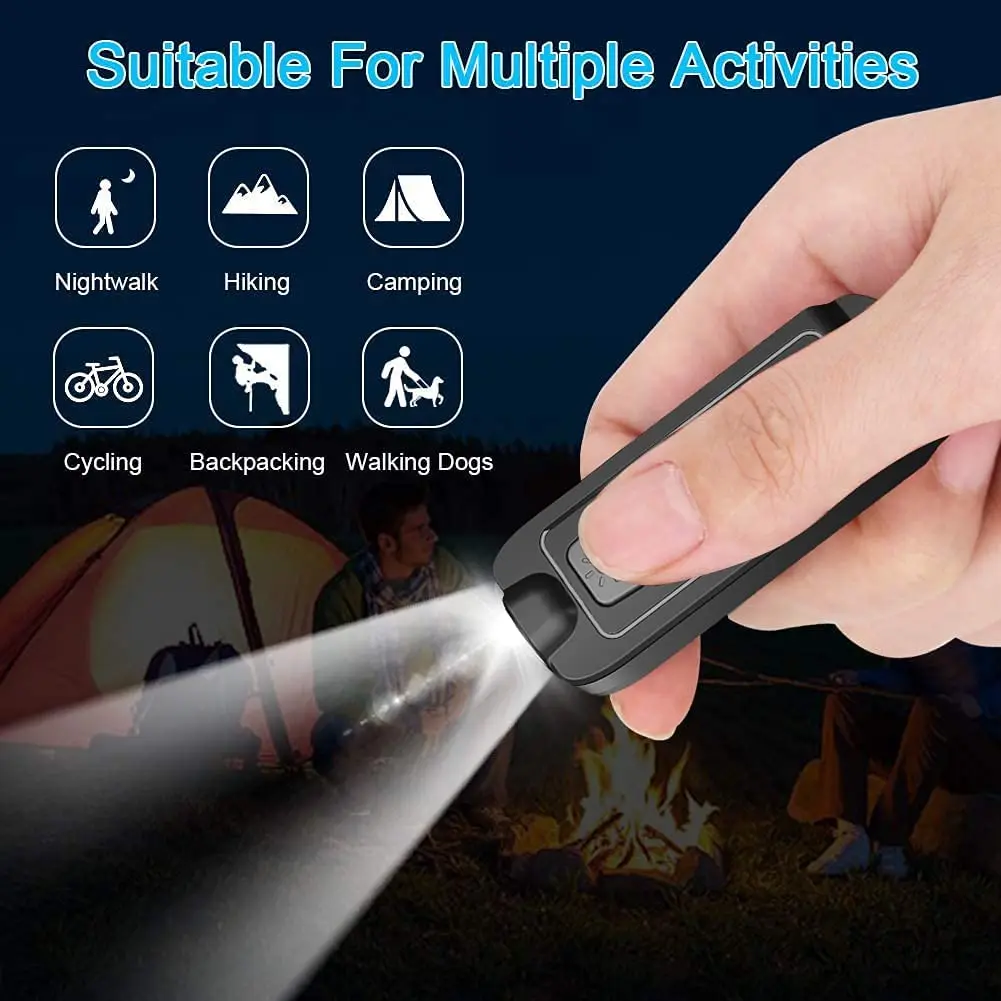 B34B-Safe Personal Alarm Rope Alarm Mini Self Defence Keychain 130DB Security Alarms with LED Flashlights for Women (Black)