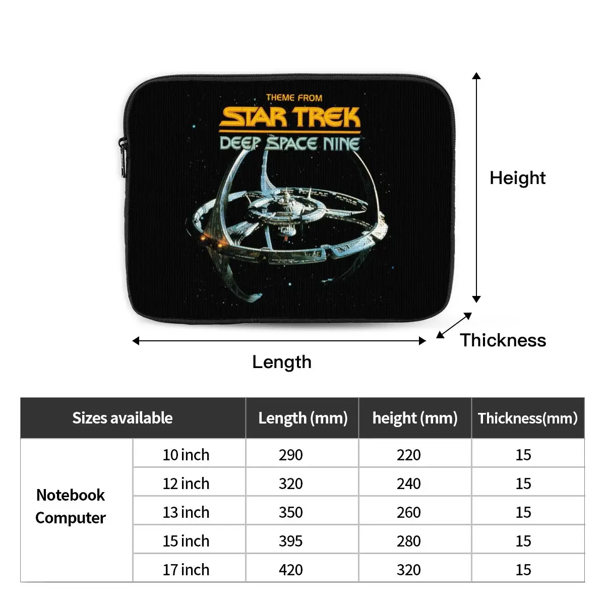 Stars Treks Deep Space Nine Space Station 2 Notebook Laptop Bag 10 12 13 15 17 Inch Notebook Tablet Shockproof Case Bag