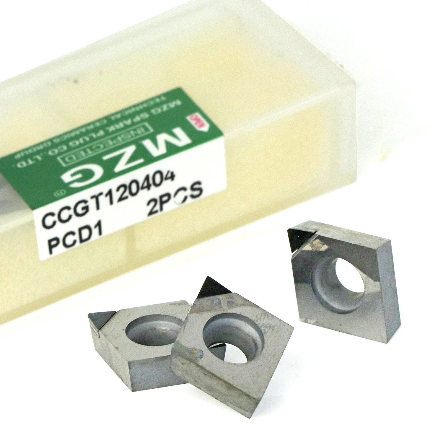 MZG 1pcs CCGT Diamond Cutter Insert CBN PCD Aluminum Alloy Turning Tool Carbide CCGT060202 CCGT09T304 CCGT120404 CCGT120408