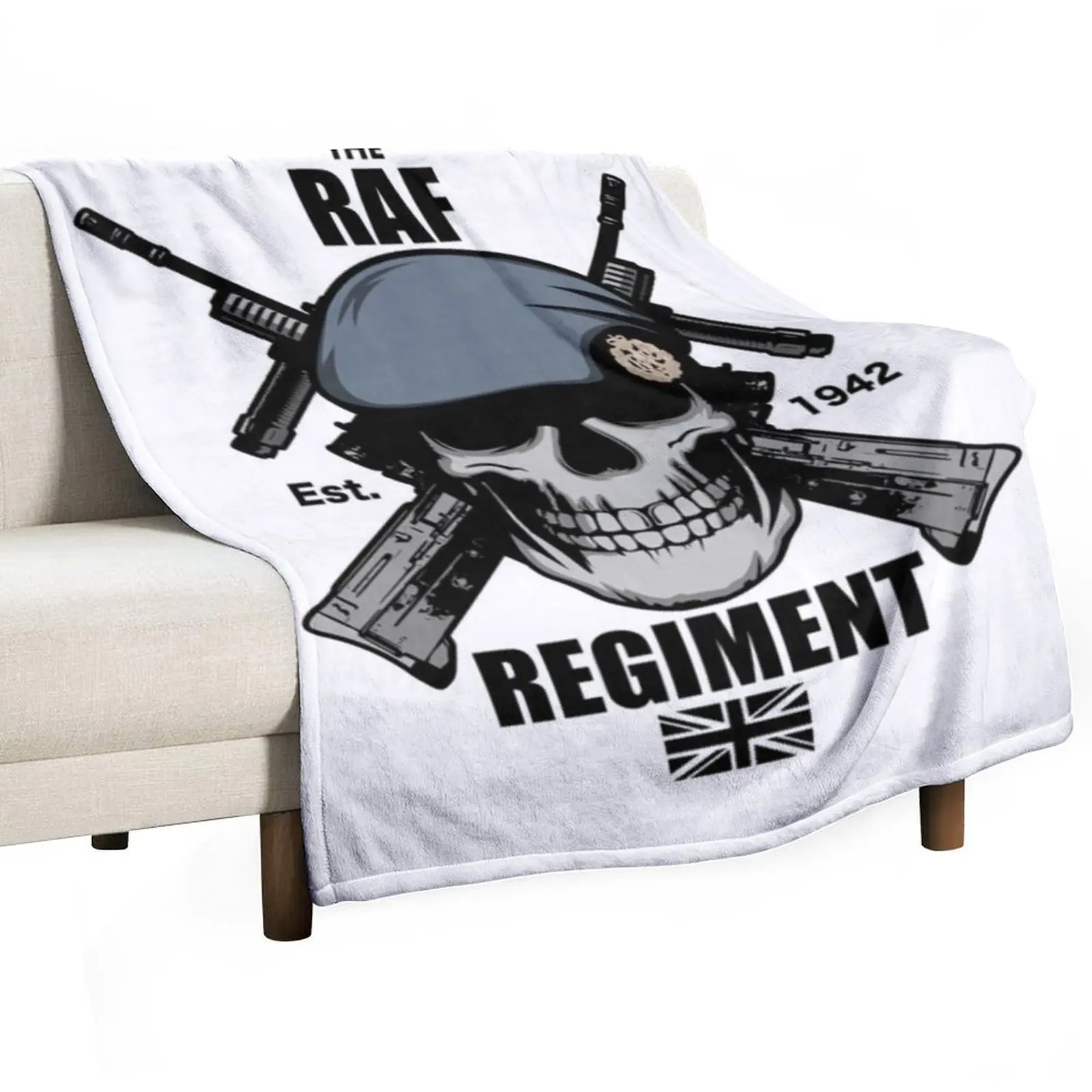 

Raf Rock Apes, RAF Regiment Throw Blanket Heavy Quilt Beach Blankets