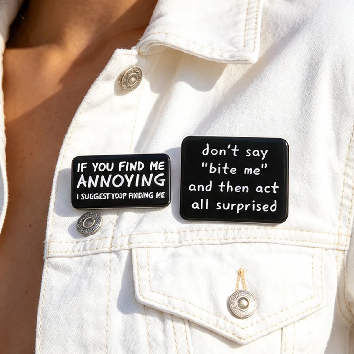 Sarcastic Sayings Enamel Pin Set if You Find Me Annoying Funny Attitude Quote Brooch Aesthetic Clothing Accessory