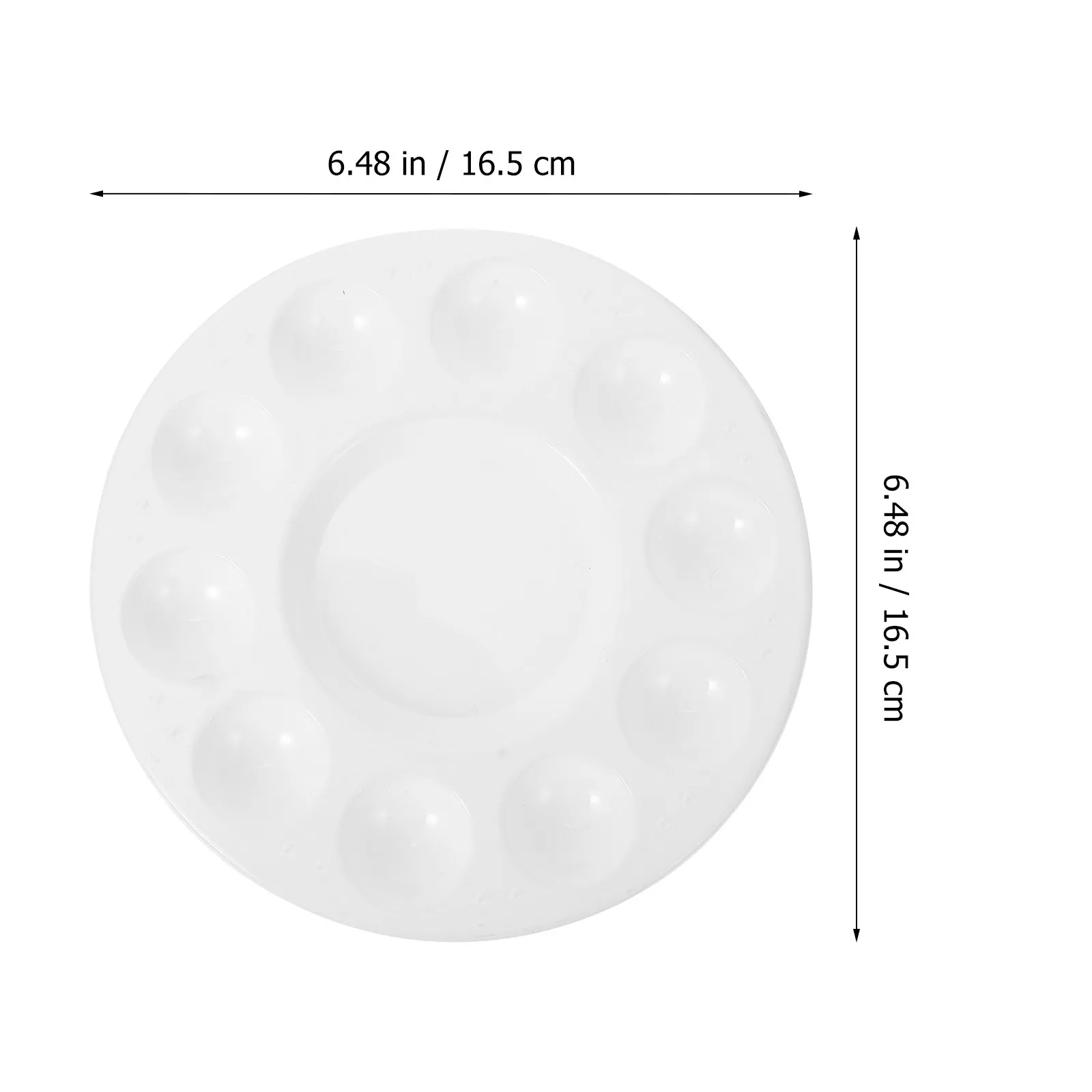 10Pcs Lightweight Portable Color Mixer Plate Set Stable Premium Plastic Art Palettes for Sketching Painting Supplies Pigment