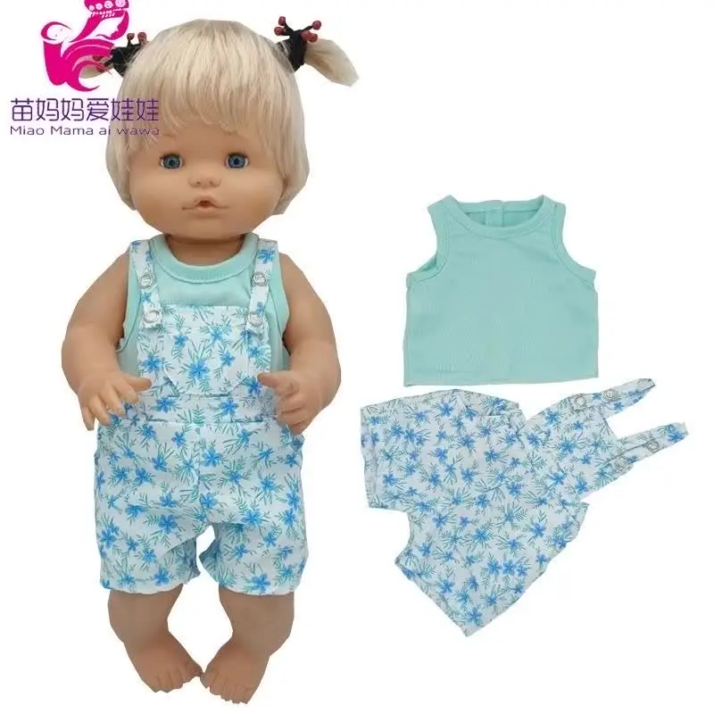 40 Cm Nenuco 인형 옷 17 인치 아기 인형 꽃 셔츠 바지 장난감 의류