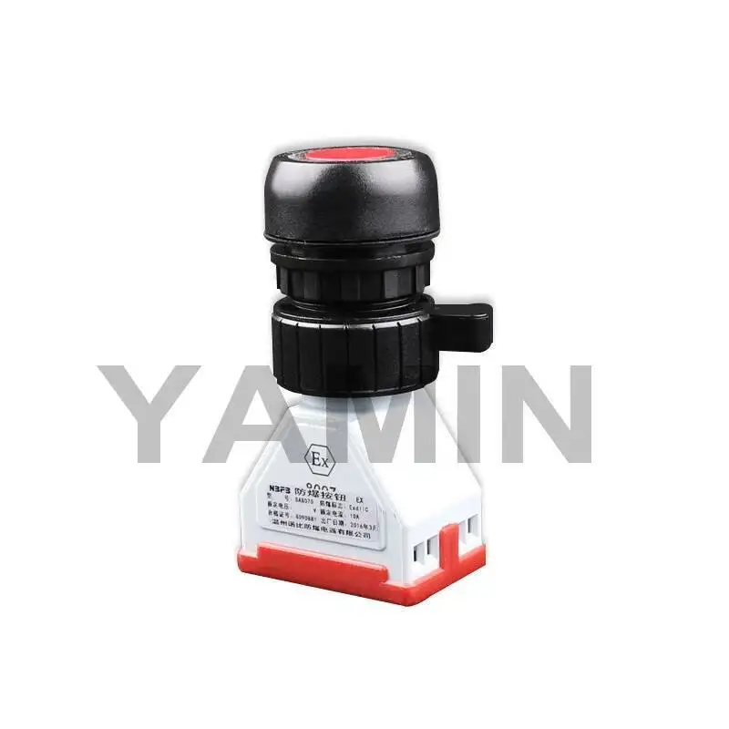 مفتاح زر ضغط مقاوم للانفجار ، 30 مللي متر ، AC220V لحظي/إعادة الضبط ، تحكم مقاوم للماء ، أحمر/أصفر/أخضر لصندوق التوزيع