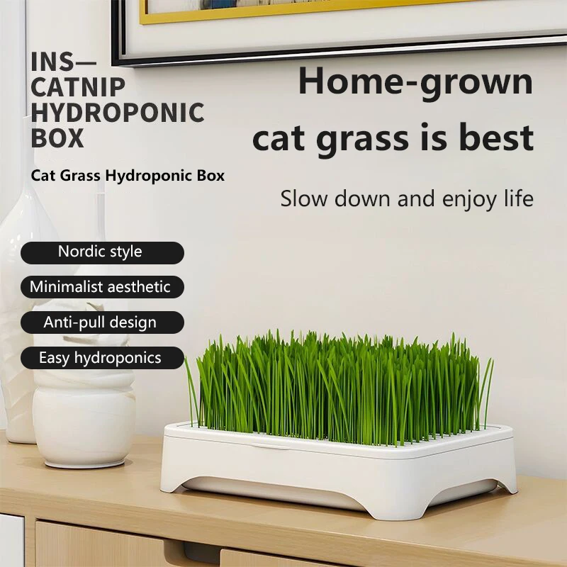 Cat Grass Pot Soilless Cultivation Wheat Sowing Pot Kitten Hydroponic Device Horticultural Planting Pot Home Furnishings