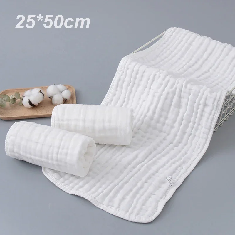 1/3Pcs 25x50cm Cotton Baby Gauze Towel 6 Layer Soft Washcloth Face Towel for Infant