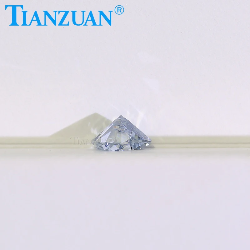 Lab Grown Diamond HPHT Heart Shape Fancy Blue Color VS1 2EX Loose Gemstone Bead with GEMID Certified