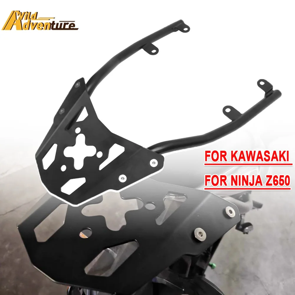 

For Kawasaki For Ninja Z650 Z 650 Motorcycle Modified Rear Shelf Stainless Steel Tail Box Bottom Plate Tail Rack Top Case Box