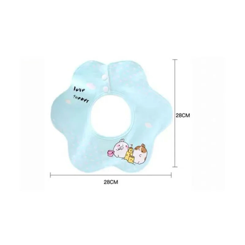 Bavoir 360 ° en coton en forme de fleur pour bébé, tablier pour alimentation, tablier pour fruits, écharpe mignonne pour nouveau-né, serviette de salive, vêtement de rôt