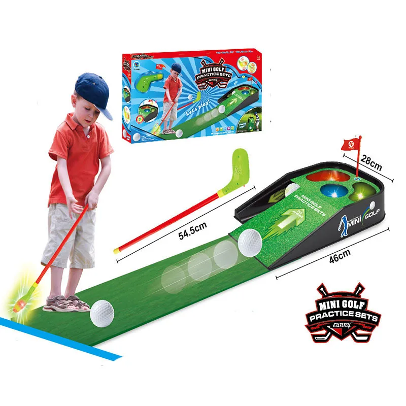 

Kids mini golfing man simulator training club indoor golf sport games