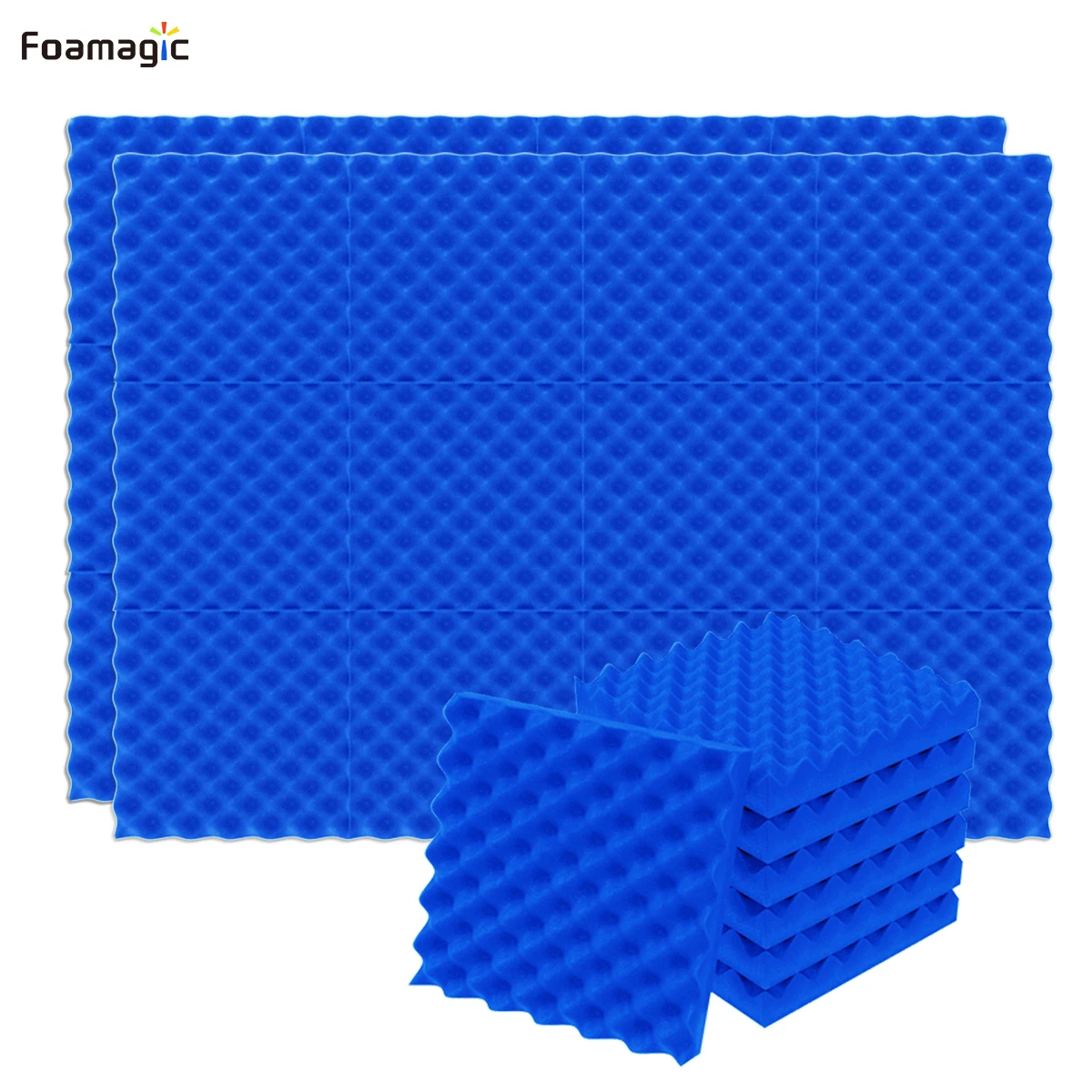 

12 Pack Self-Adhesive Sound Proof Foam Panels 2" X 12" X 12" - Acoustic Panels with High Density, Design Acoustic Foam