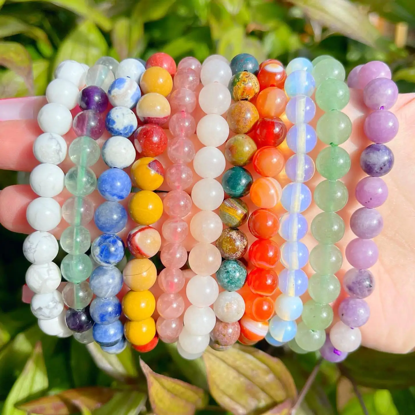 Cuentas de piedra Natural para hombre, pulsera elástica de piedra volcánica para pareja, amigos, joyería de 6/8mm-volcán, Alma curativa
