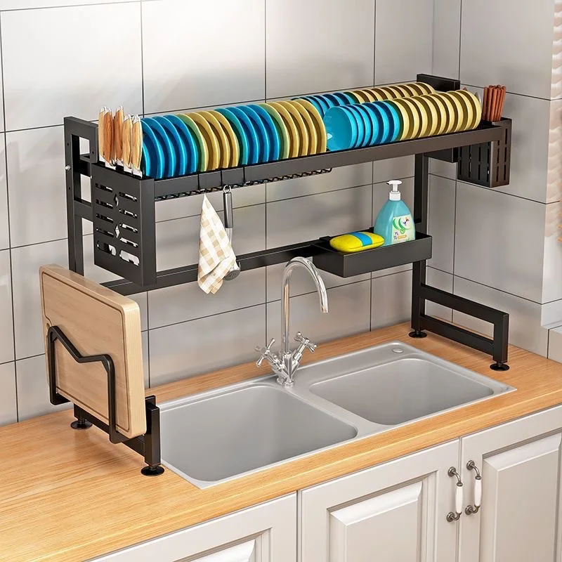 Suitable forKitchen Sink Shelf Multifunctional Sink Simple Cupboard Storage Artifact Countertop Dish Drain Rack