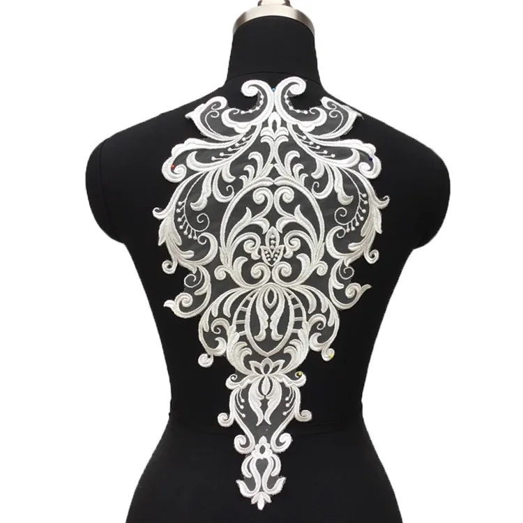 

Белый, черный, красный узор с вышивкой, кружевная цветочная нашивка, сделай сам, высококачественная свадебная фата, аксессуары для косплея